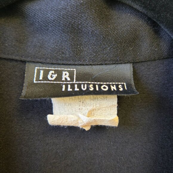 Vintage Black Aztec Fringe Blazer Jacket With Silver Button Art to Wear Festival - Picture 6 of 12